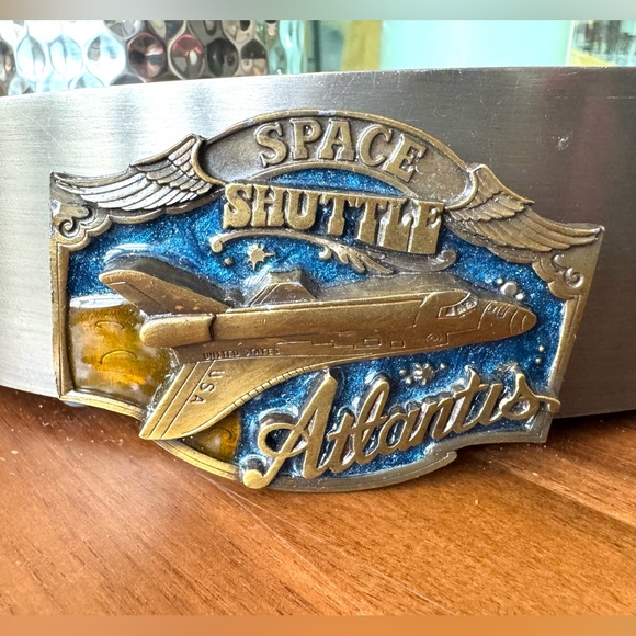 Vintage Space Shuttle Atlantis Belt Buckle